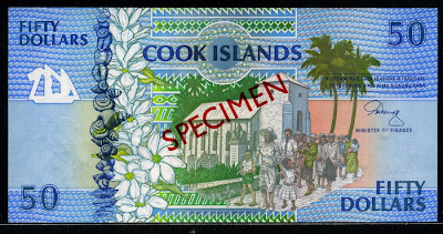 Cook Islands Currency Dollars banknote bill