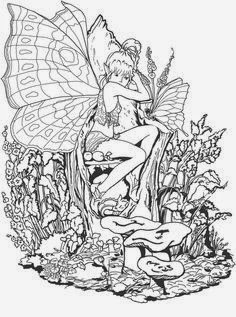 fairy fairies faerie faeries coloring pages coloring.filminspector.com