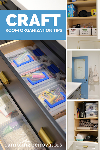 craft room organization tips, storage supplies, what kind of containers to use for crafts