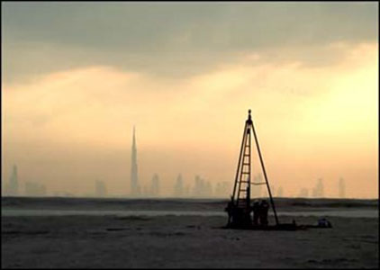 Pilcon Rig at Dubai World Islands project - DuSense LLC Pilcon Rig at Dubai World Islands project - DuSense LLC