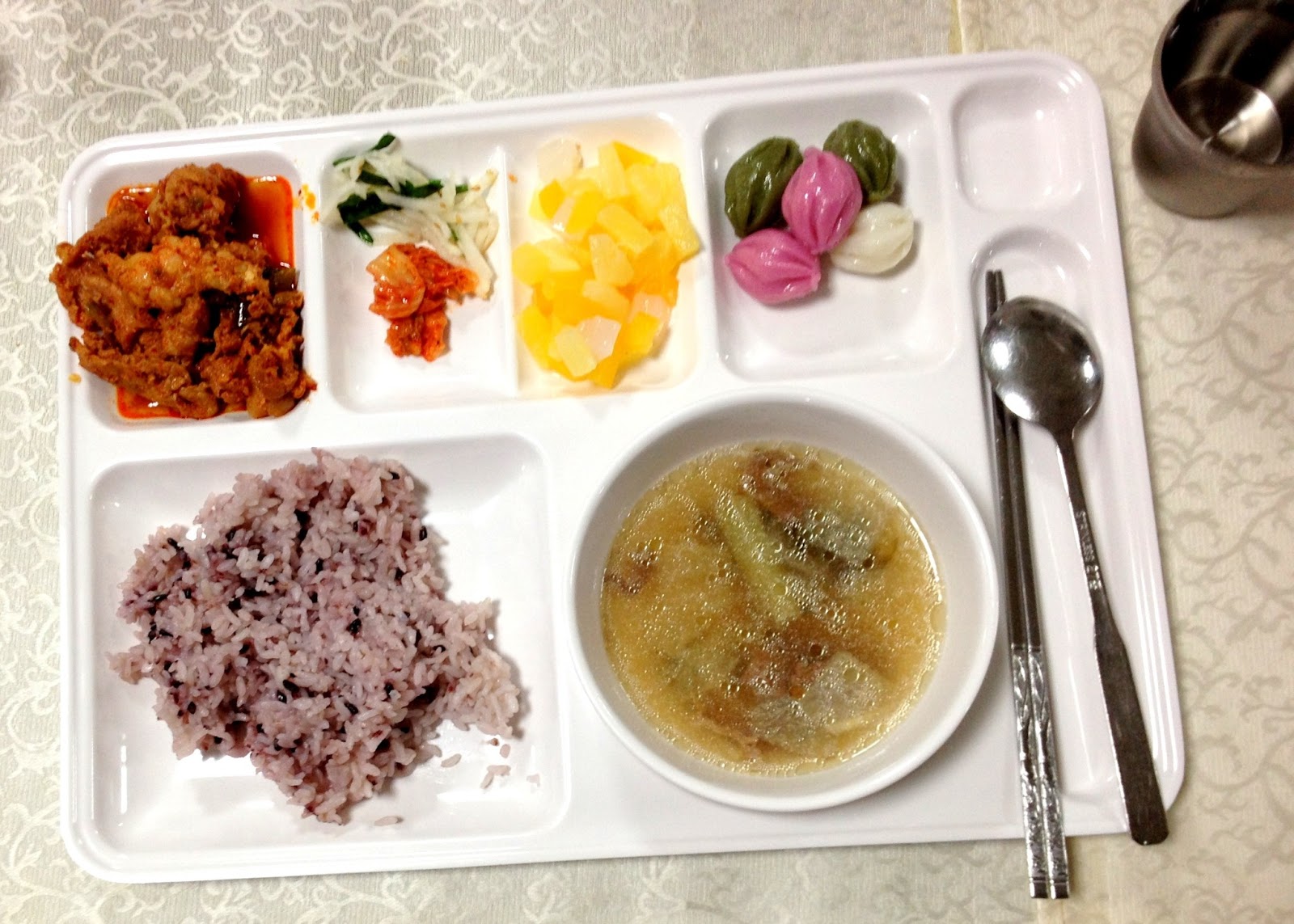 The Fulbrighter in South Korea Eating Korean Cafeteria Food & Other