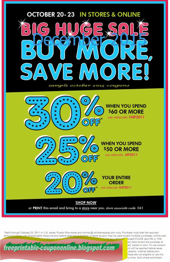 The children's place coupon code 2019