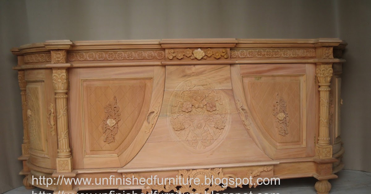 Unfinished Mahogany Furniture: Unfinished Furniture Owen Sideboard Unfinished Mahogany Furniture: Unfinished Furniture Owen Sideboard