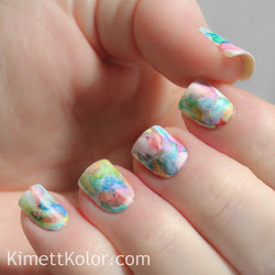 nails watercolor abstract painting kolor touches finishing
