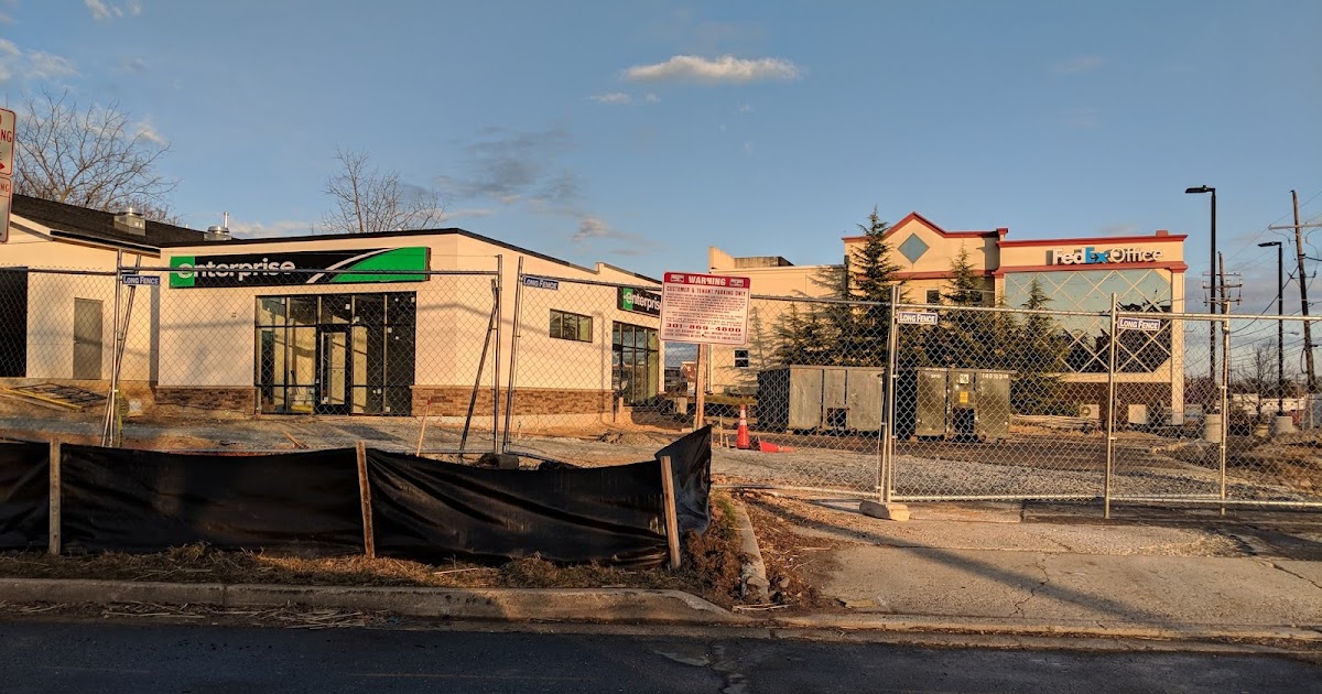 Rockville Nights New Enterprise rental car location under construction