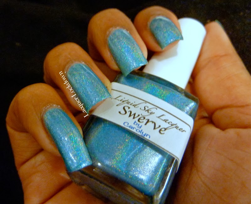 Lacquer Lockdown - Liquid Sky Lacquer Swerve, studded nail art, basketweave nail art, VL009, stamping, pueen 2014, cici & sisi, nail art, diy nail art, cute nail art, cute nails, easy nail art, nail art ideas, holographic nail polish, blue holographic, basket weave, mundo de unas, 