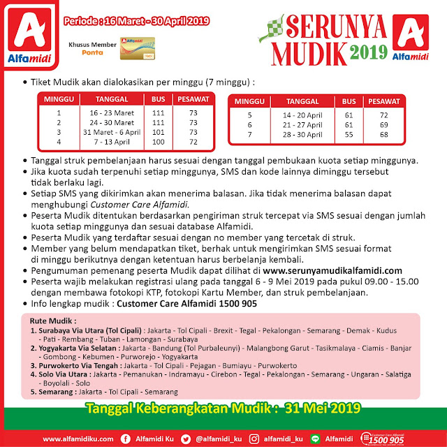 #Alfamidi - #Promo Seru Mudik 2019 (s.d 30 April 2019) #Alfamidi - #Promo Seru Mudik 2019 (s.d 30 April 2019)