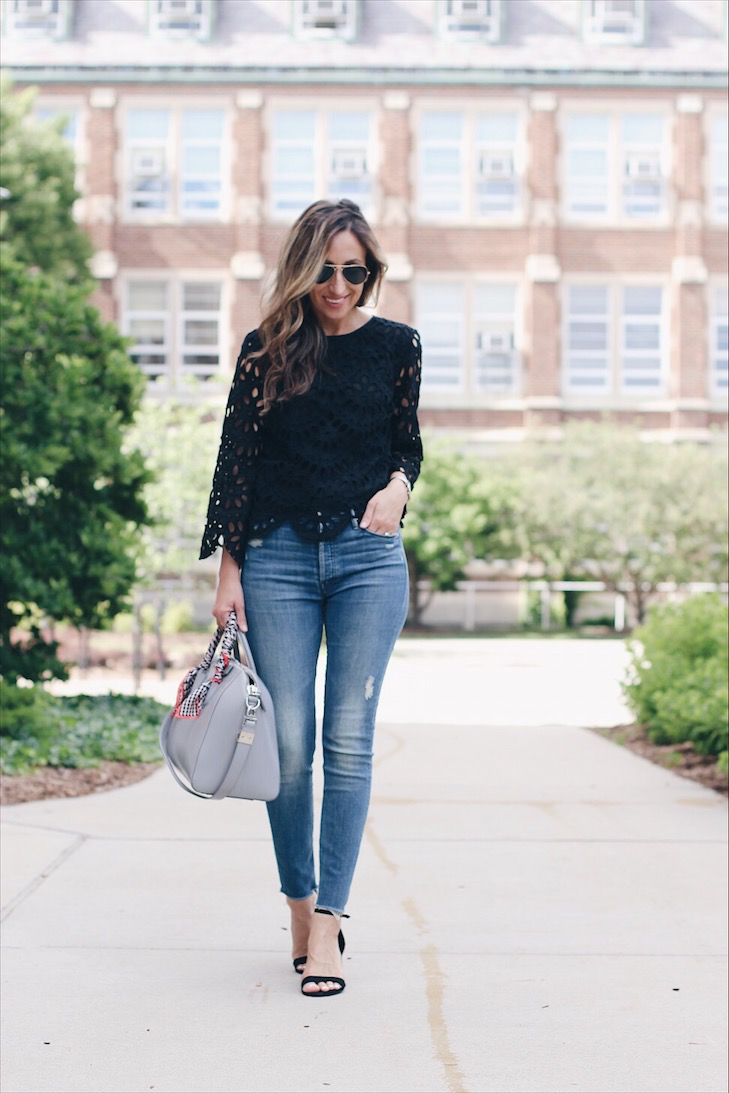 Casual Friday // Scalloped Eyelet Top - Lilly Style