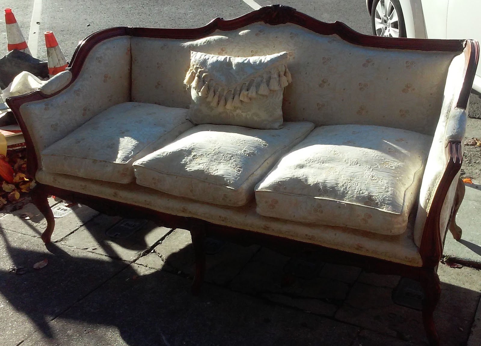 UHURU FURNITURE & COLLECTIBLES SOLD Vintage French Provincial Sofa 120
