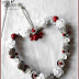 Rustykalny Wieniec świąteczny handmade w kolorze bieli i czerwieni/Shabby chic Christmas wreatch in white and red with forest pine-cones