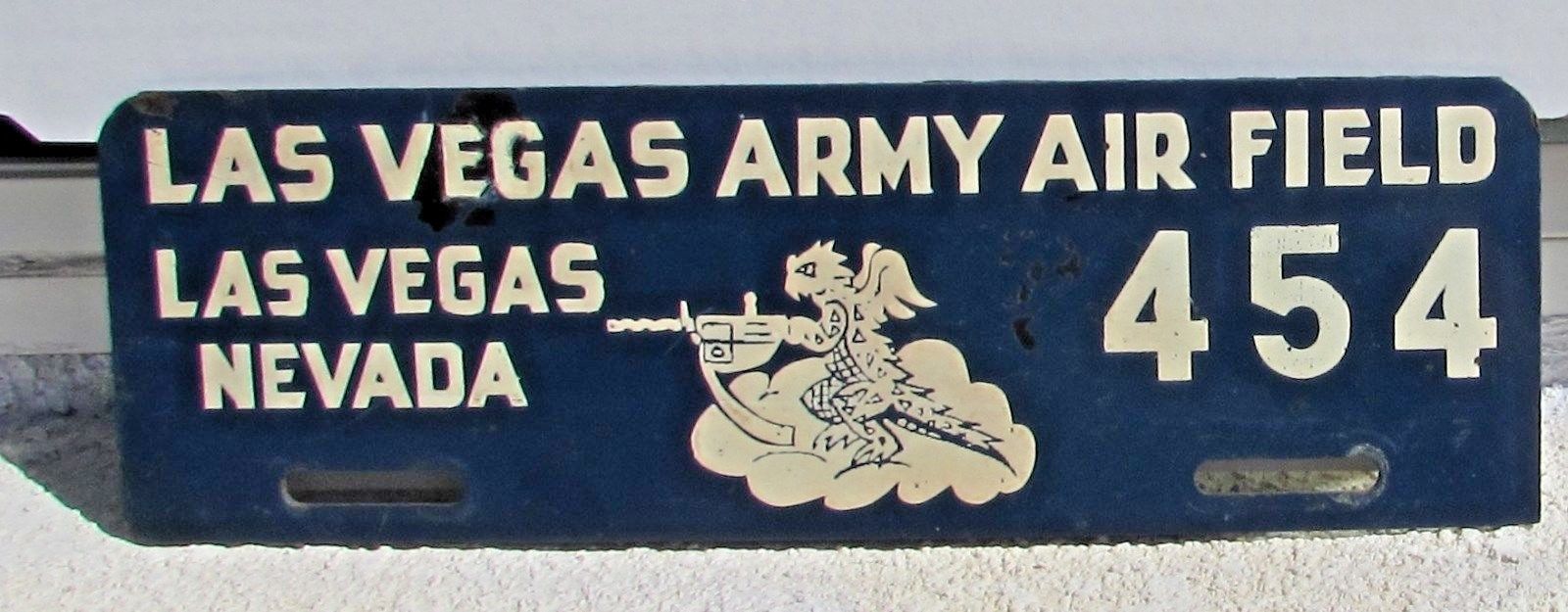 Nostalgia on Wheels 1940's Las Vegas Army Air Field License Topper