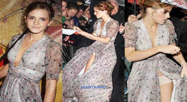 Foto Hot bagian payudara celana dalam Emma Watson Artis tak sengaja terekam kamera