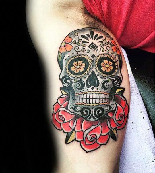 280+ Best Sugar Skull Tattoo Designs With Meanings (2020) Día de los