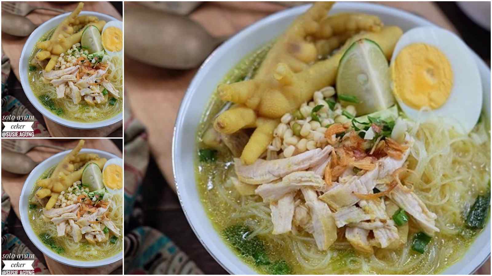 Resep Soto Ayam Ceker Gurih Resep Soto Ayam Ceker Gurih