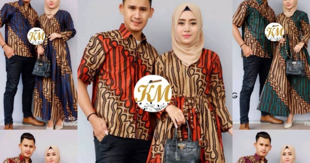 contoh baju couple baju gamis batik busana muslim terbaru
