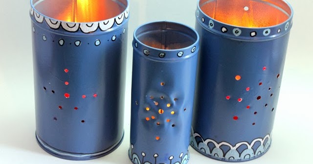 punk projects: Recycled Pirouline Can Lanterns DIY