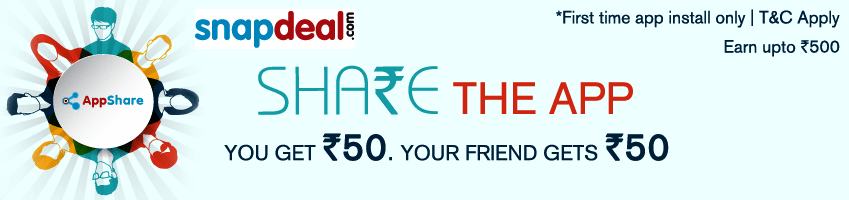 Snapdeal offer - Free ₹50 Snapdeal Cash + Free ₹50 Per Refer nkworld4u