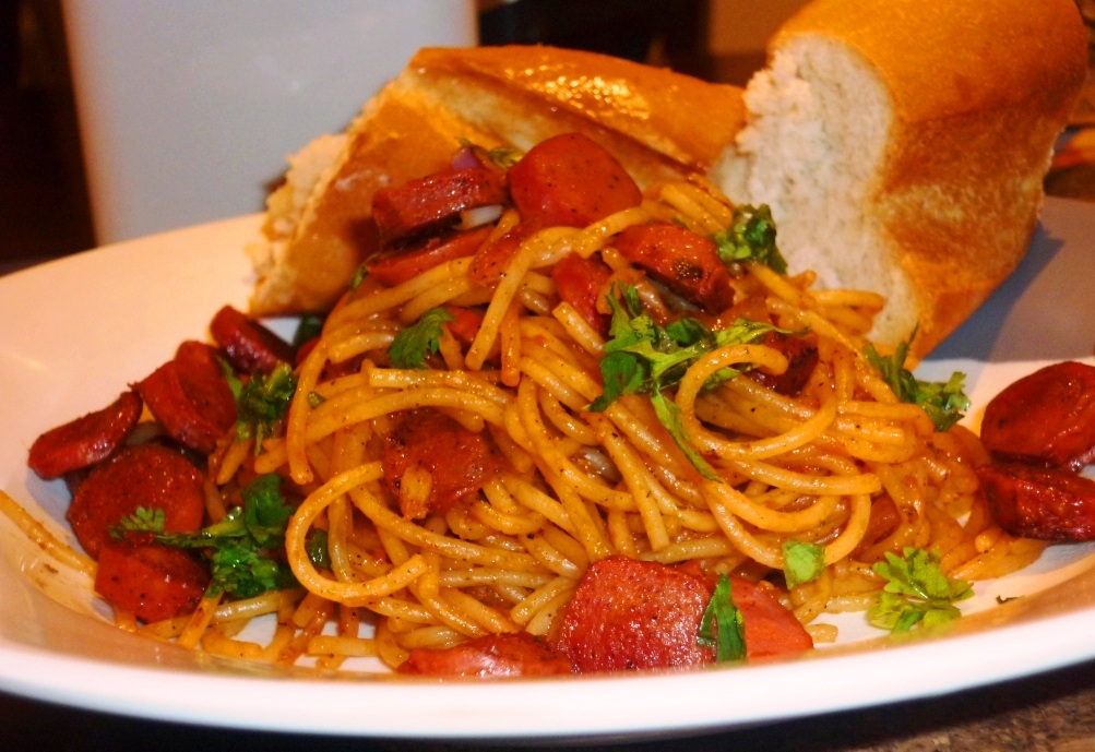Quick Easy Recipes To Try at Home: Spicy Sausage Spaghetti