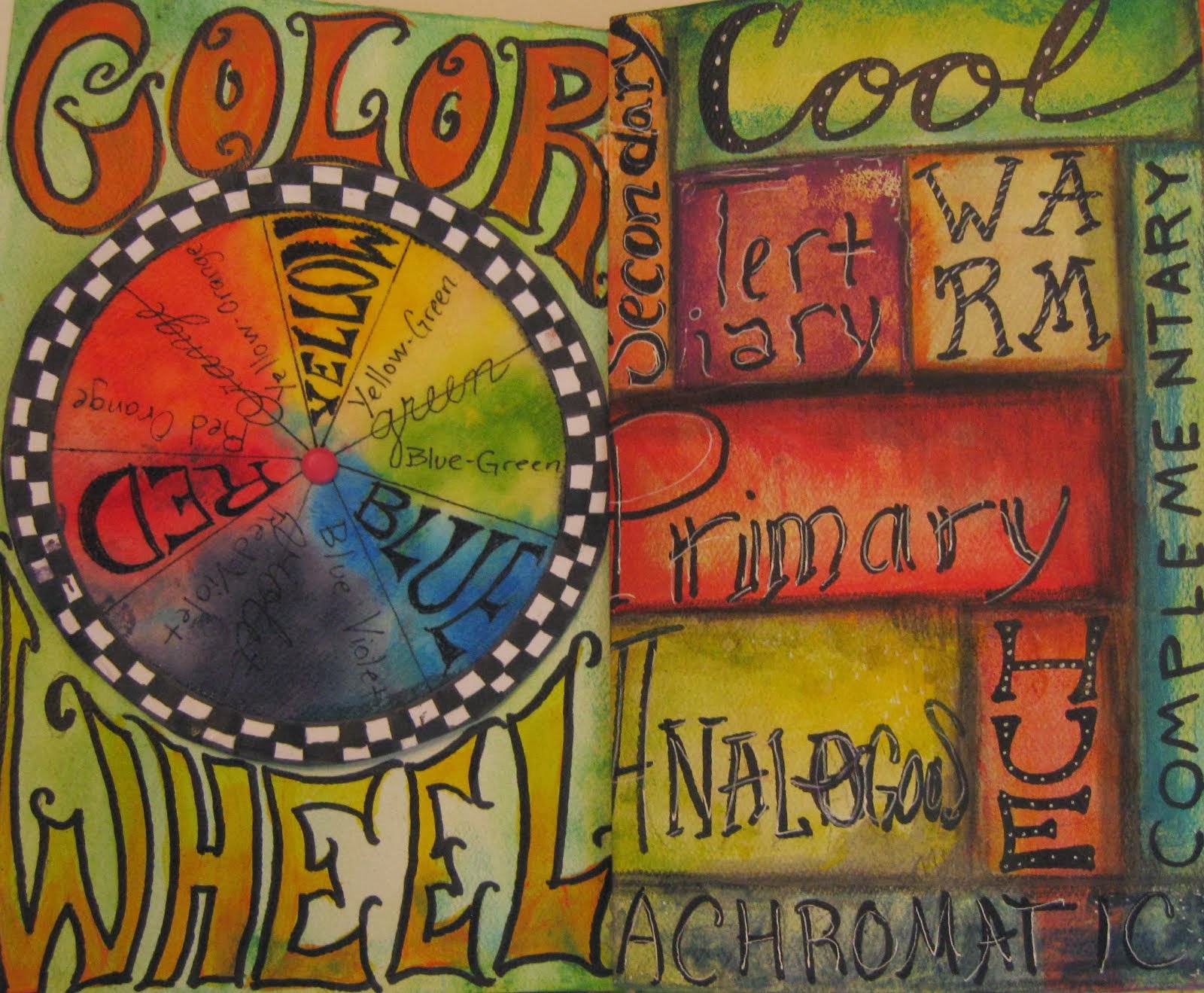 Color Wheel and Art Vocabulary Journal Pages