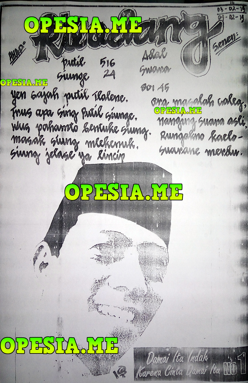 Forum Syair Jawa Sgp Asli Senin 4 Maret 2019