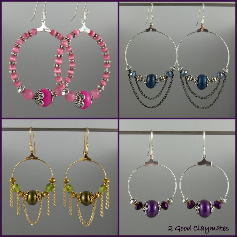 2 Good Claymates How to Make Easy Peasy Fun Hoop Style Earrings