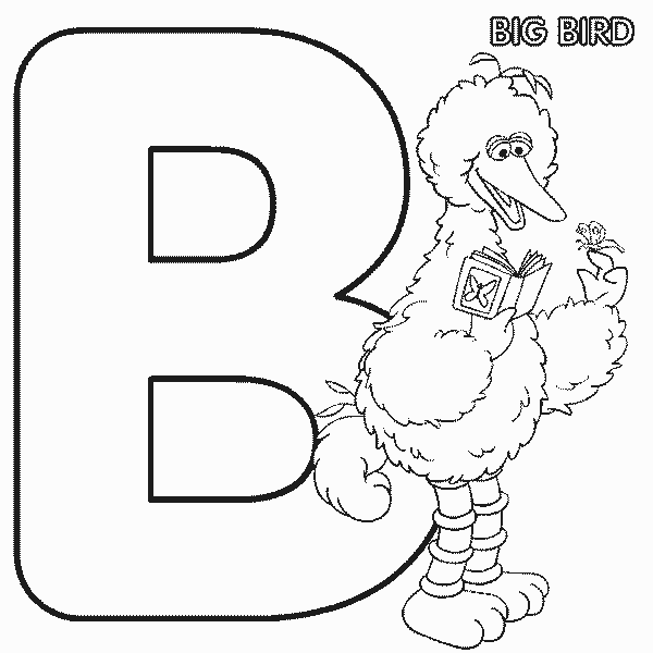 b coloring pages for kids - photo #21