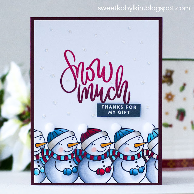 Winter Thank You Card with Masking