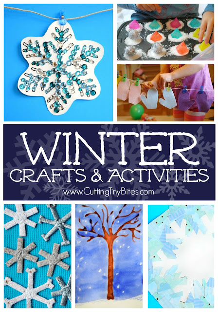 Winter crafts and activities for preschool, kindergarten, and elementary kids. Includes book lists, healthy snacks, fine motor and gross motor activities, and more!