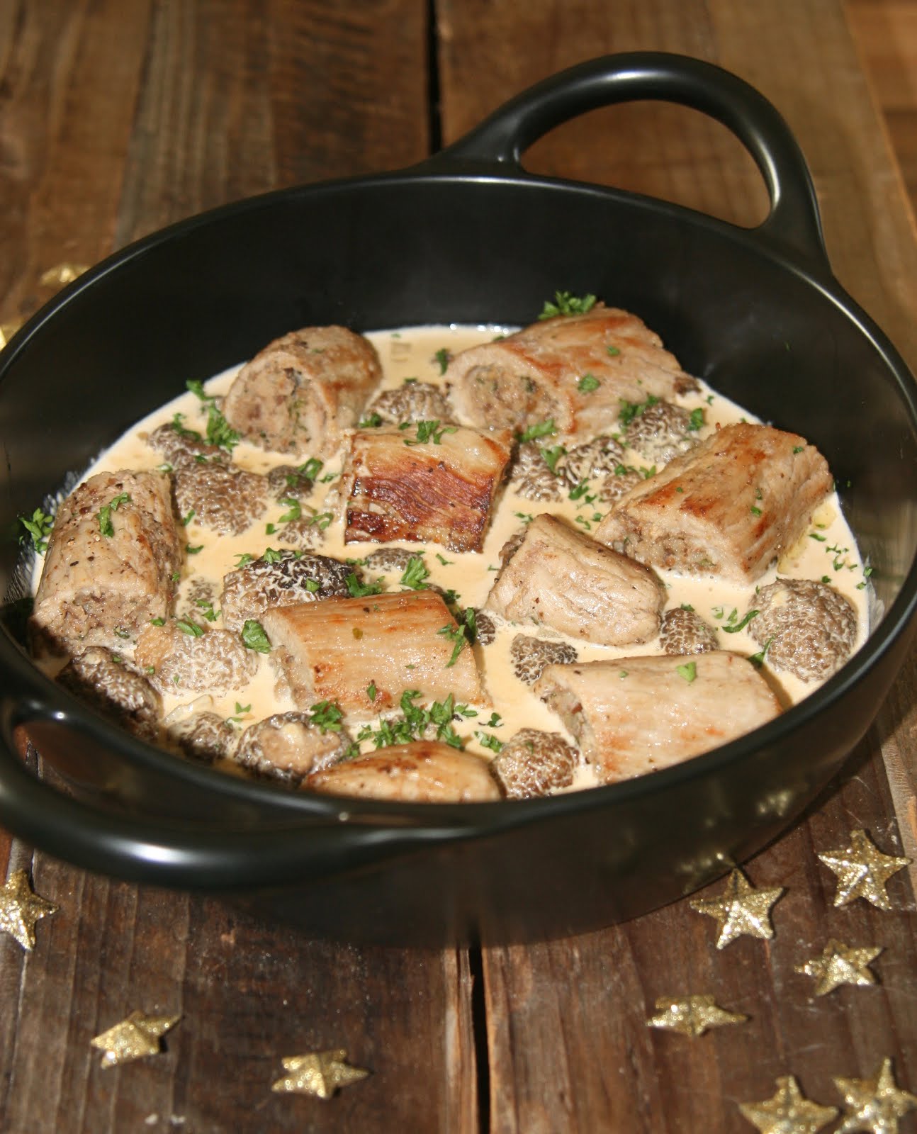 Ballotine De Volaille Farcie Aux Morilles BALLOTINS DE VEAU FARCIS SAUCE AUX MORILLES