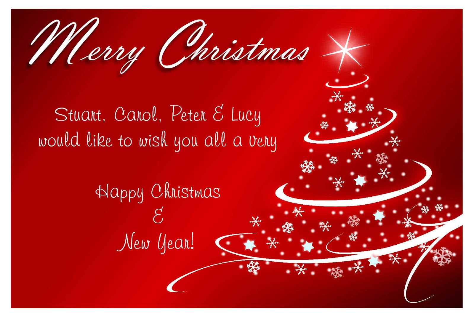 Merry Christmas Free Printable Card