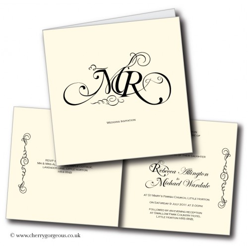 Monogram Wedding Invitations