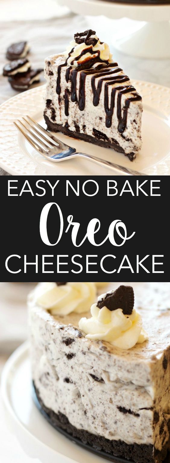 EASY NO BAKE OREO CHEESECAKE - Tasty Kitchen Recipes