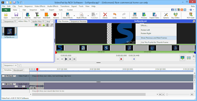 تحميل برنامج تقطيع وتحرير الفيديو للكمبيوتر VideoPad Video Editor 4.33