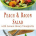 Honey Lemon Vinaigrette on Peach Cucumber Salad 5 mins to make