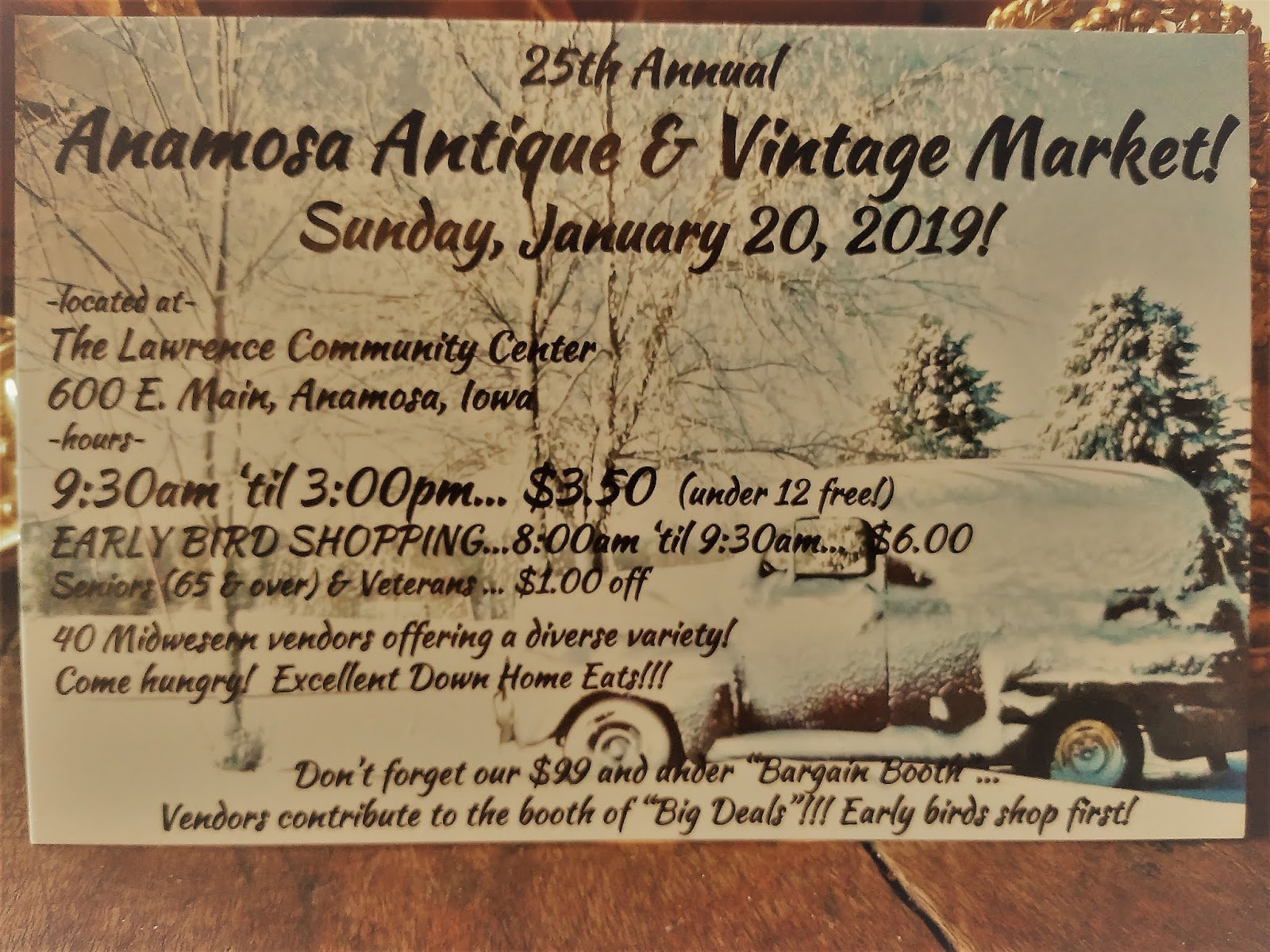 simply iowa Anamosa Antiques & Vintage Market.... January 20th!!!