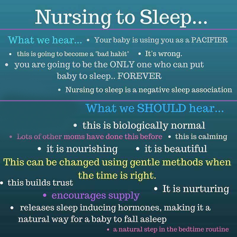 peaceful parenting Nursing to Sleep What we hear vs. what we should hear