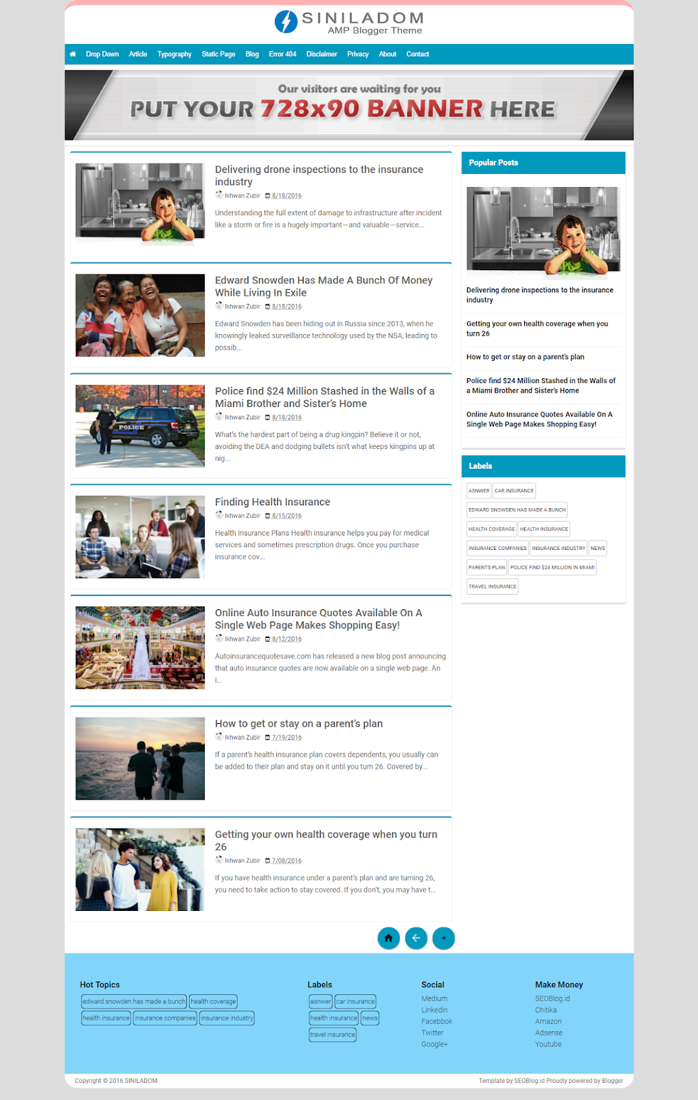 siniladom amp valid amp html blogger templates zona template