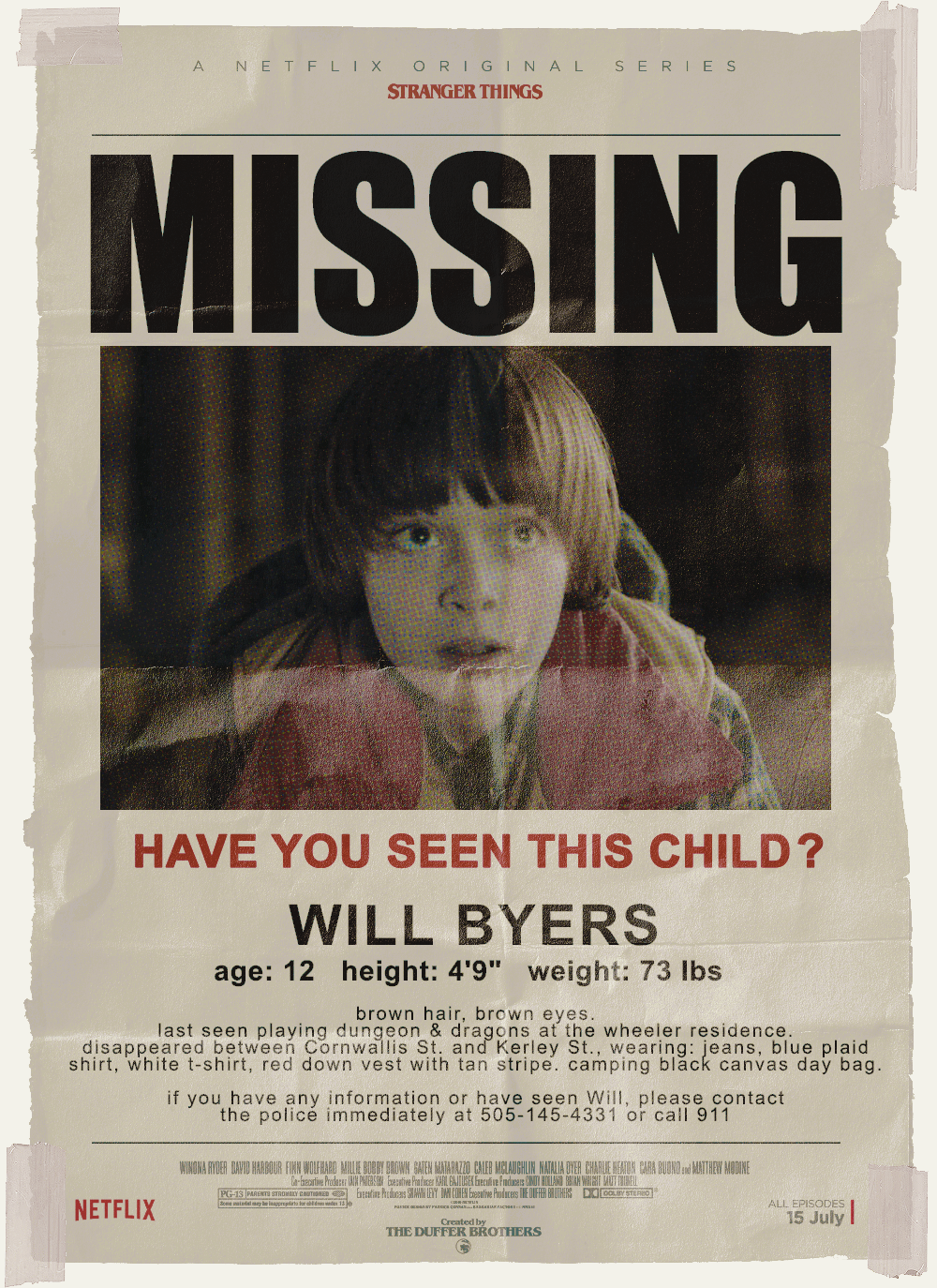 Will Byers Missing Poster Printable Free Will Byers Missing Poster Printable Free