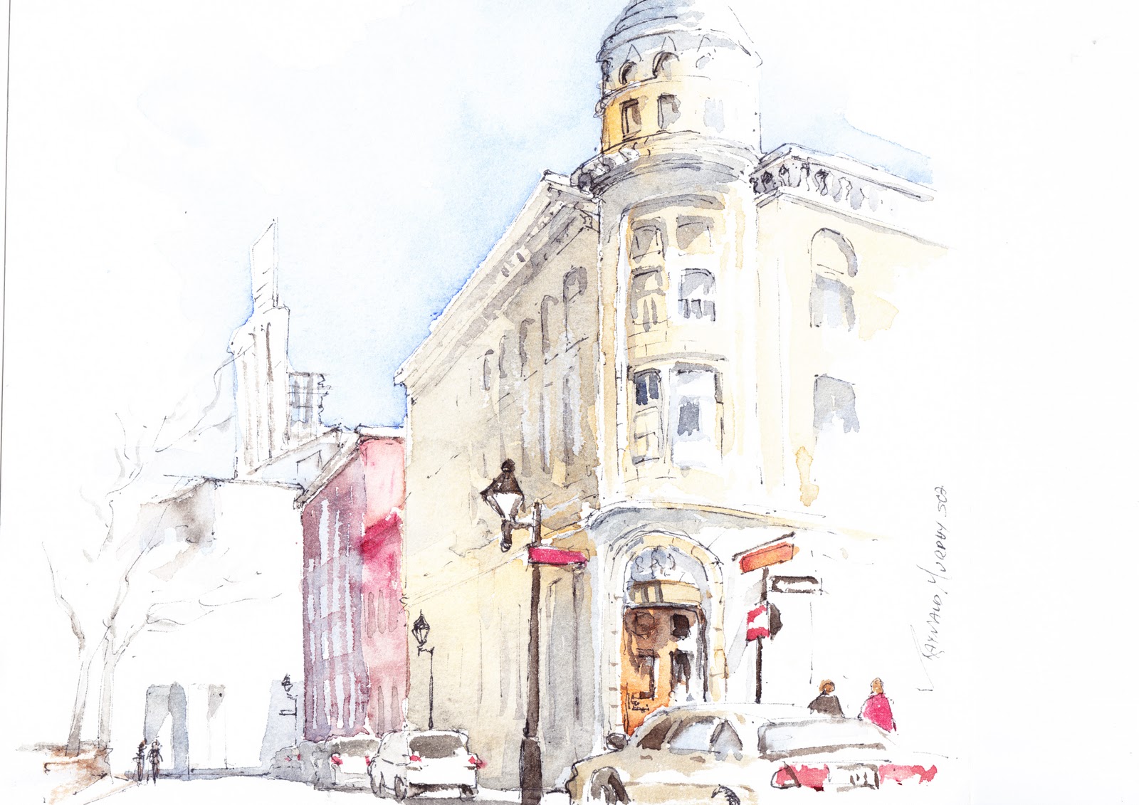 art plein air Old Montreal as seen by two artists du Vieux