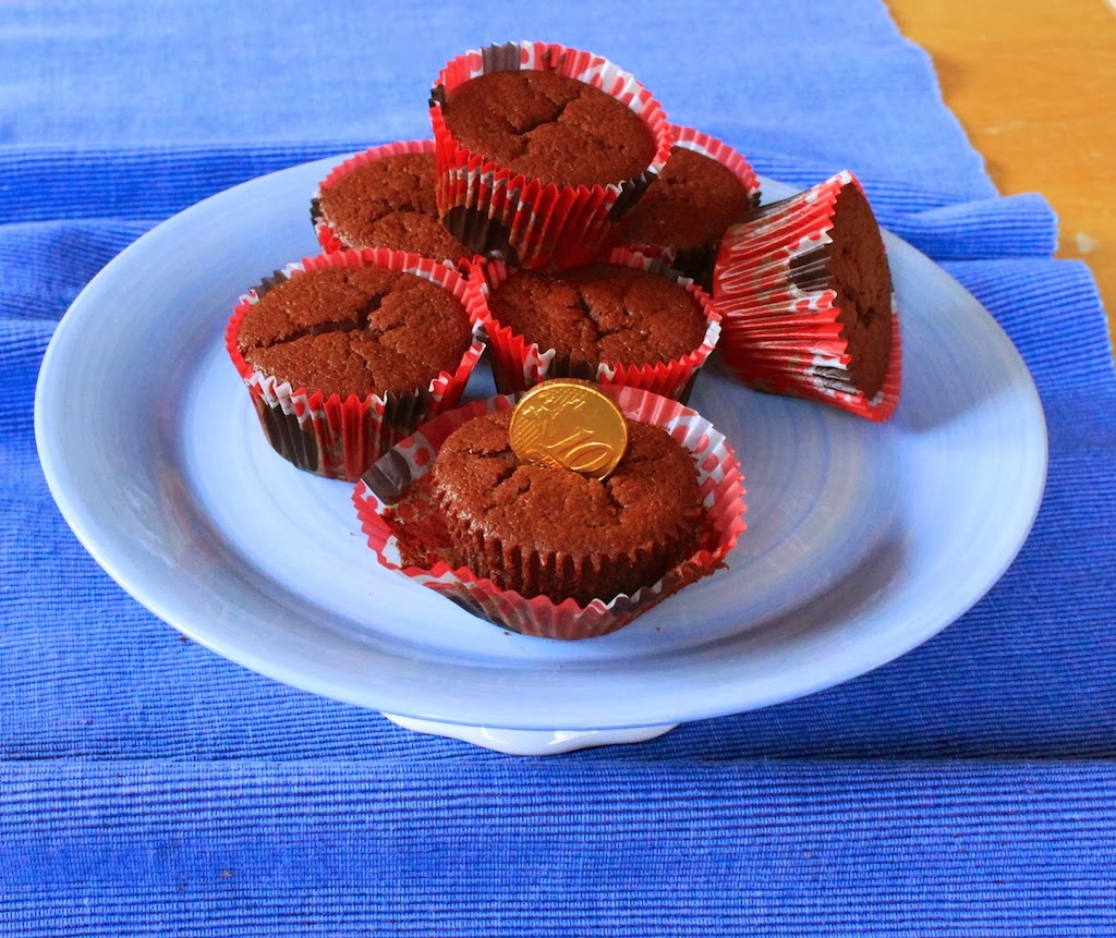 Pebre i xocolata Magdalenes de xocolata amb sorpresa (de xocolata)