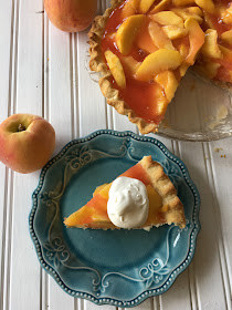 Peach Pie, Glazed, Peaches, Dessert