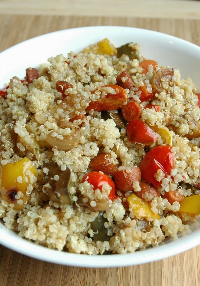 Roasted Vegetable Quinoa- vegetarian, gluten free recipe