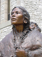 statue of <b>sacagawea</b> and her baby jean baptiste <b>sacagawea</b> was born in ...