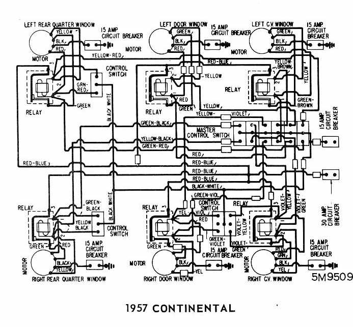 Lincoln Continental 1957 Windows Wiring Diagram