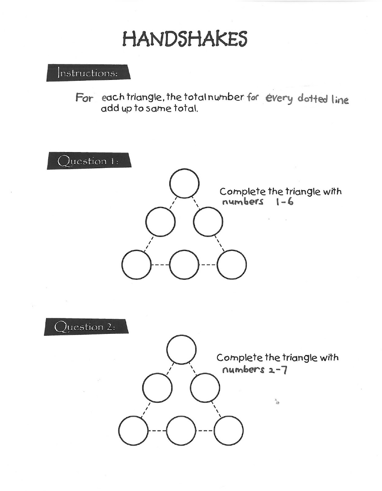 Creating Wonder the Petrosains Blog Math Fun Series 4/5 Handshakes