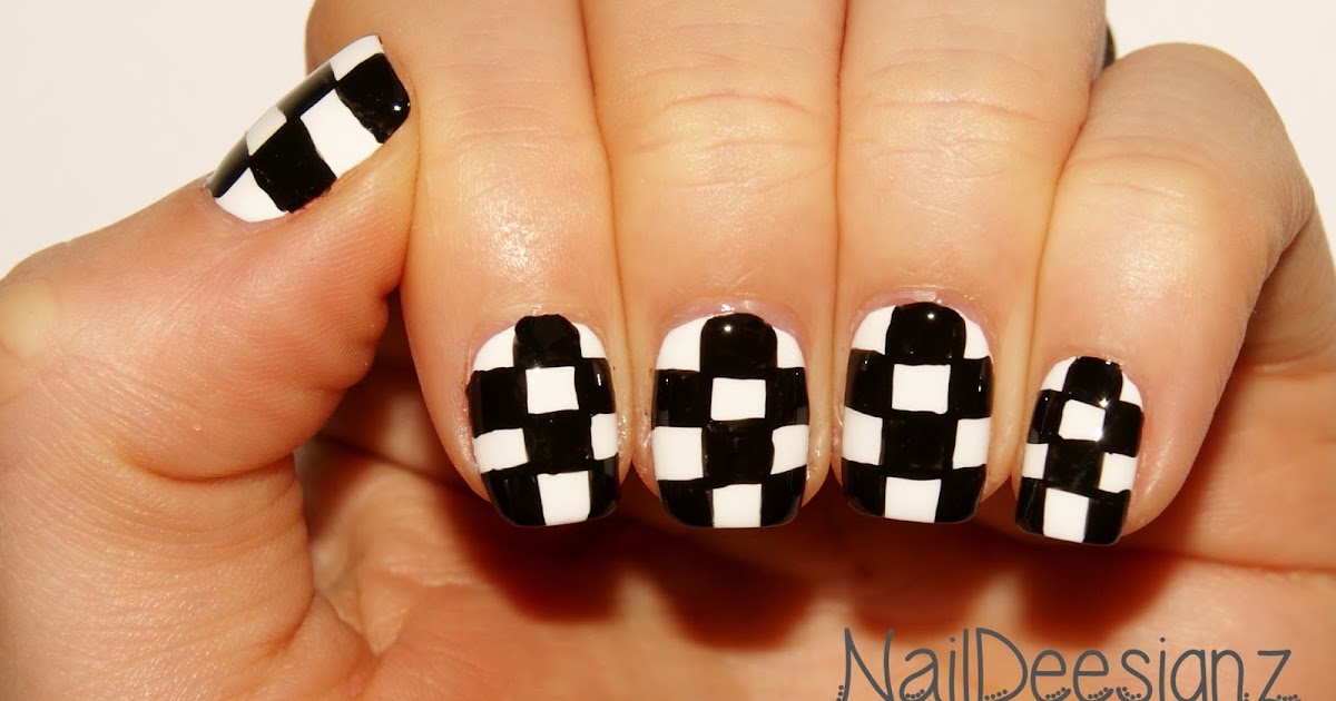 NailDeesignz Checkered Nail Art