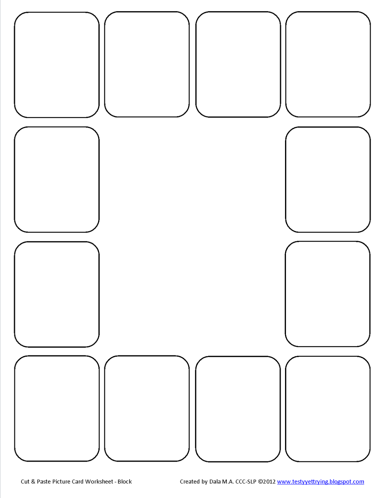 Testy yet trying: Speech Card Set Activity: Cut & Paste