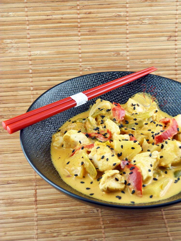 Curry de Poulet et Ananas au Lait de Coco Une Graine d