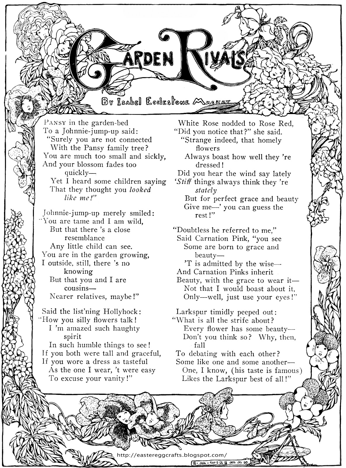 Illustrated Poems Garden Rivals Easter Egg Crafts illustrated-poems-garden-rivals-easter-egg-crafts