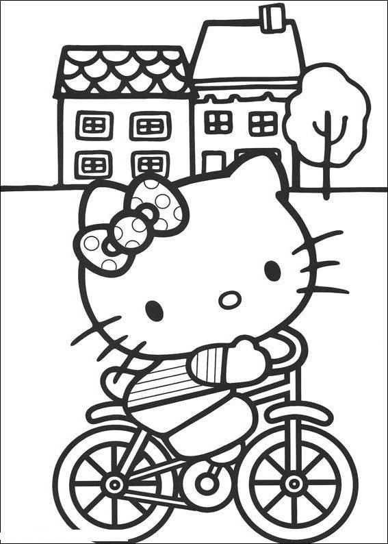 Atividades educativas: Desenhos da Hello Kitty para colorir